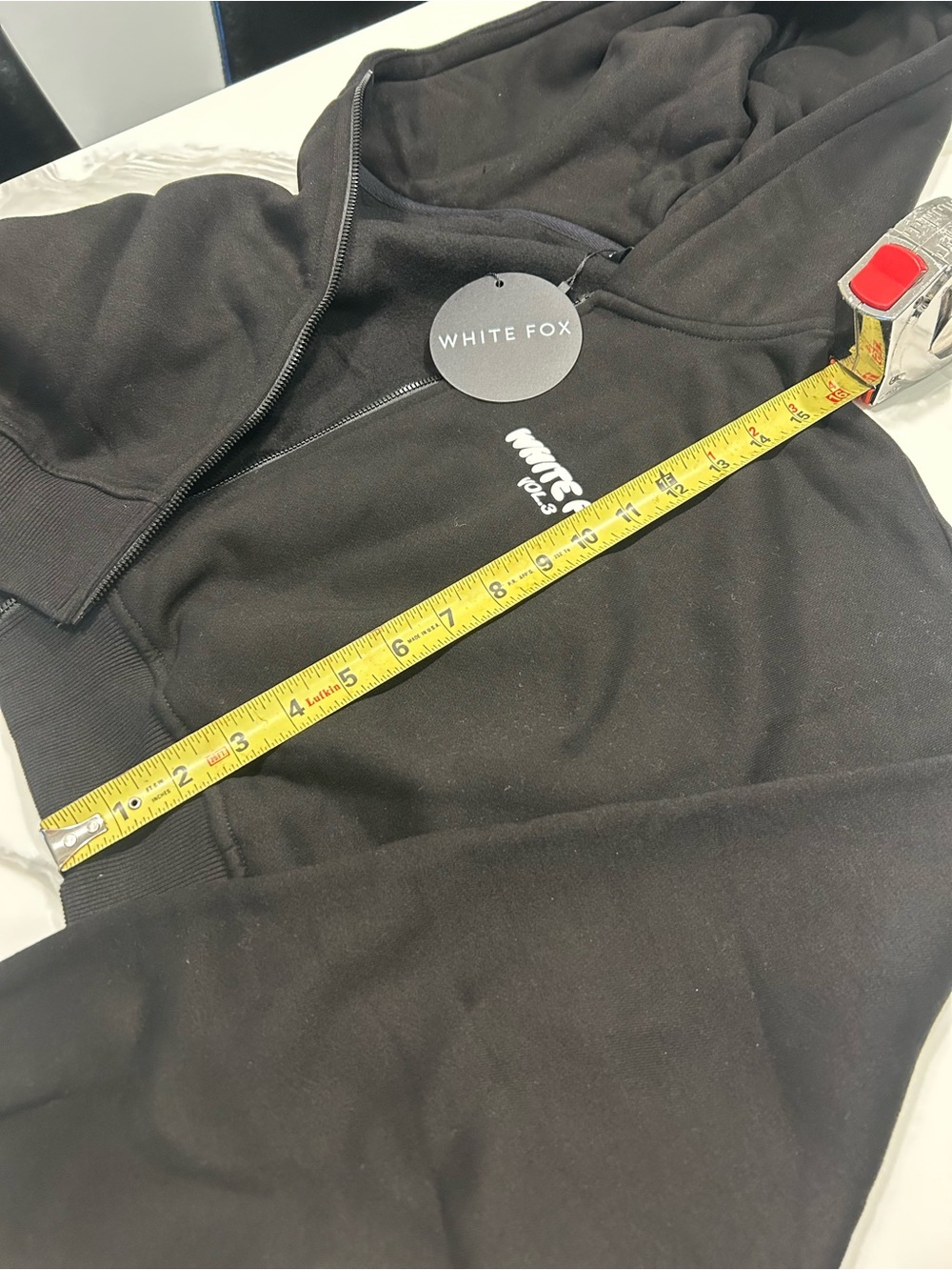 White Fox Cropped Hoodie - NWT (short) L/XL - Picture 4 of 6